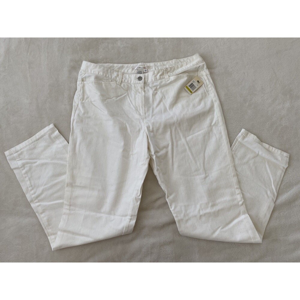 NWT Studio M White Stretch Jeans Pants SZ 14
